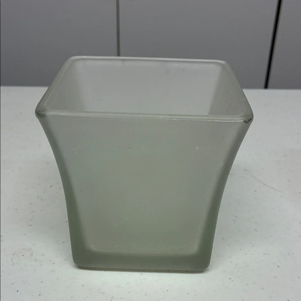 Frosted Glass Square Vase